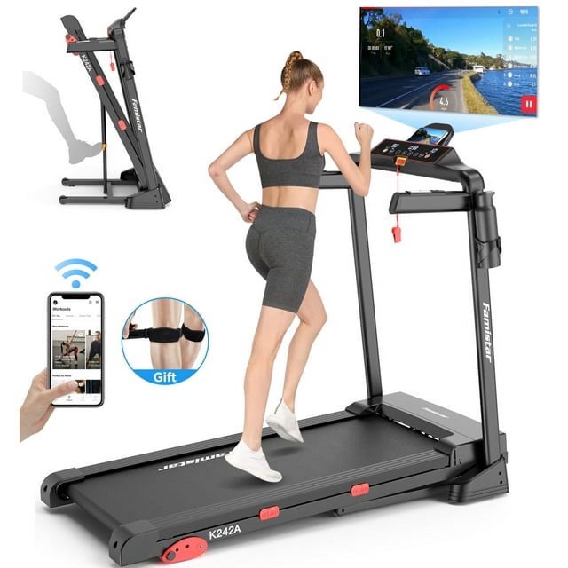 Famistar K242A Folding Treadmills for Home, 3.0HP Electric Folding