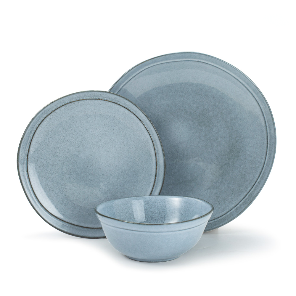 Mainstays Chiara 16Piece Stoneware Navy Dinnerware Set