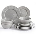 thumbnail image 1 of Famiware Aurora 12 Piece Dinnerware Set, Stoneware Plates and Bowls Set, Service for 4, Slate Gray, 1 of 6