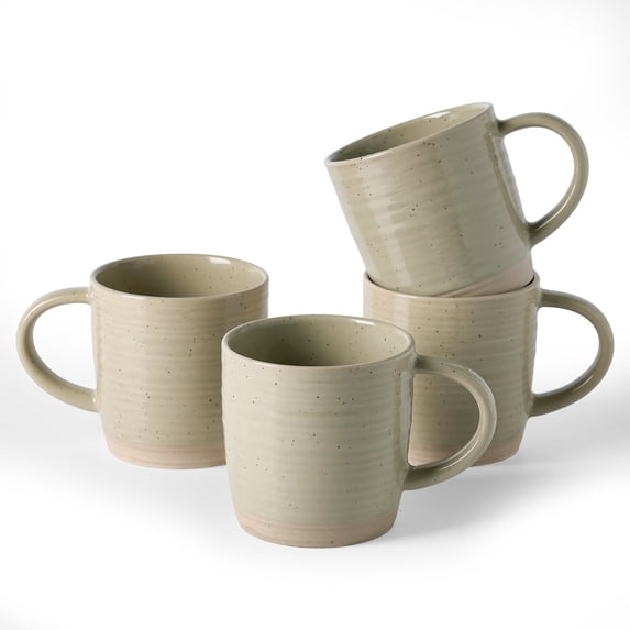 Famiware Constellation 4-Piece Stoneware 13 oz Coffee Mug Set, Honey