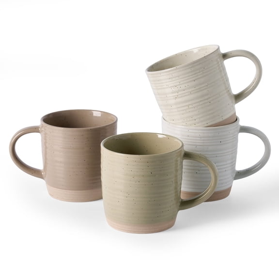 Famiware Constellation 13 oz Stoneware Coffee Mug Set of 4, Assorted Colors