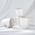 thumbnail image 1 of Famiware Eden 4-Piece 14oz Coffee Mugs Set, White Dots, 1 of 6