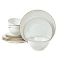 thumbnail image 1 of Famiware Jupiter 12-Piece Stoneware Dinnerware Set with Plates & Bowls, 1 of 8