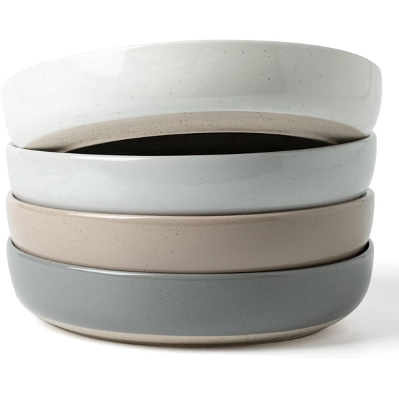 Famiware Milkyway 4-Piece Stoneware 33 oz Pasta Bowl Set, Multicolor