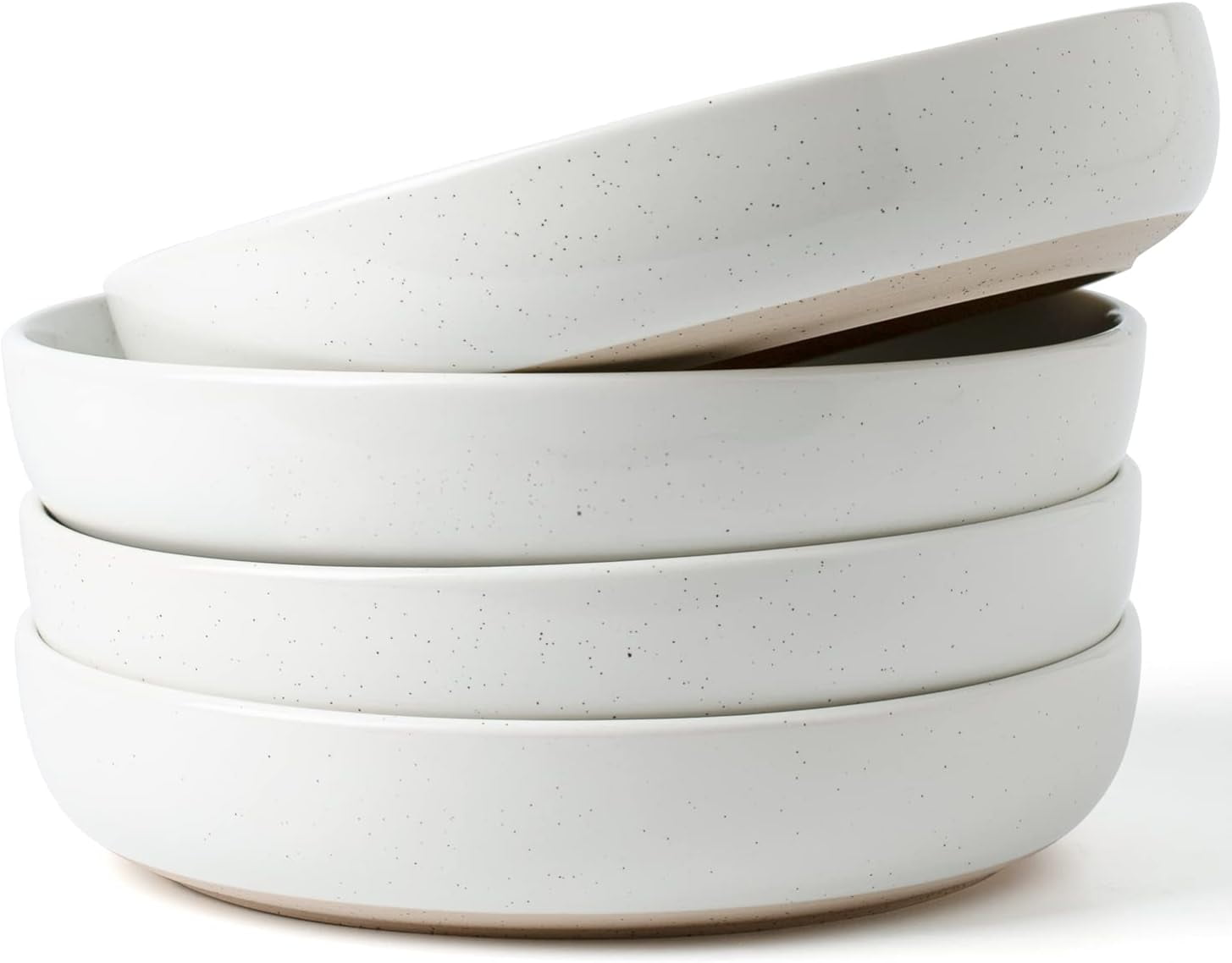 Milkyway White Ceramic 33 oz Pasta and Salad Bowl Set