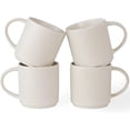 thumbnail image 1 of Famiware Star 4-Piece Stoneware 12 oz Coffee Mug Set, Matte White, 1 of 7