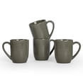 thumbnail image 1 of Famiware Tempus 4-Piece Stoneware Coffee Mug Sets, 14 oz Mugs for Kitchen,Dark Olive, 1 of 6