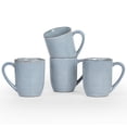 thumbnail image 1 of Famiware Tempus 4-Piece Stoneware Coffee Mug Sets, 14 oz Mugs for Kitchen,Pearl Blue, 1 of 7
