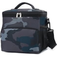 thumbnail image 1 of FammartInsulated Lunch Bag for Adult/Women/Men, Reusable Lunch Box Cooler Soft Leakproof Tote, Thermal Meal Prep Lunch Pail with Adjustable Shoulder Strap for Picnic/School/Travel/Office,BlackCamo, 1 of 7