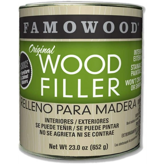 FamoWood 36021124 Original Wood Filler - Pint, Maple 23 oz