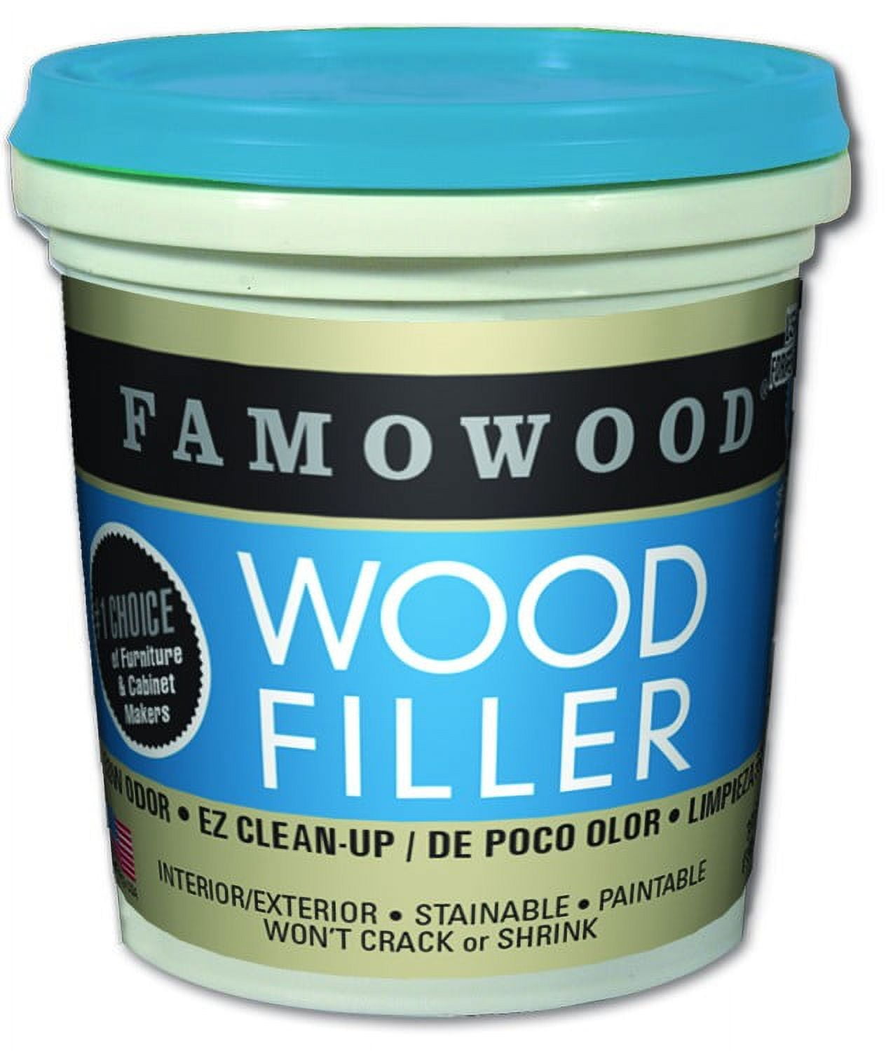 FamoWood Latex Wood Filler Natural, Pint