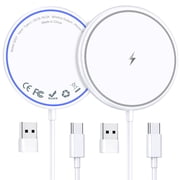 Magnetic Wireless Charger 2 Pack, 15W Fast Magnetic Wireless Charging Pad Charger Pad Compatible for iPhone17/ 16/15/14/13/12 Pro Max Plus, Strong Magnet Chargi