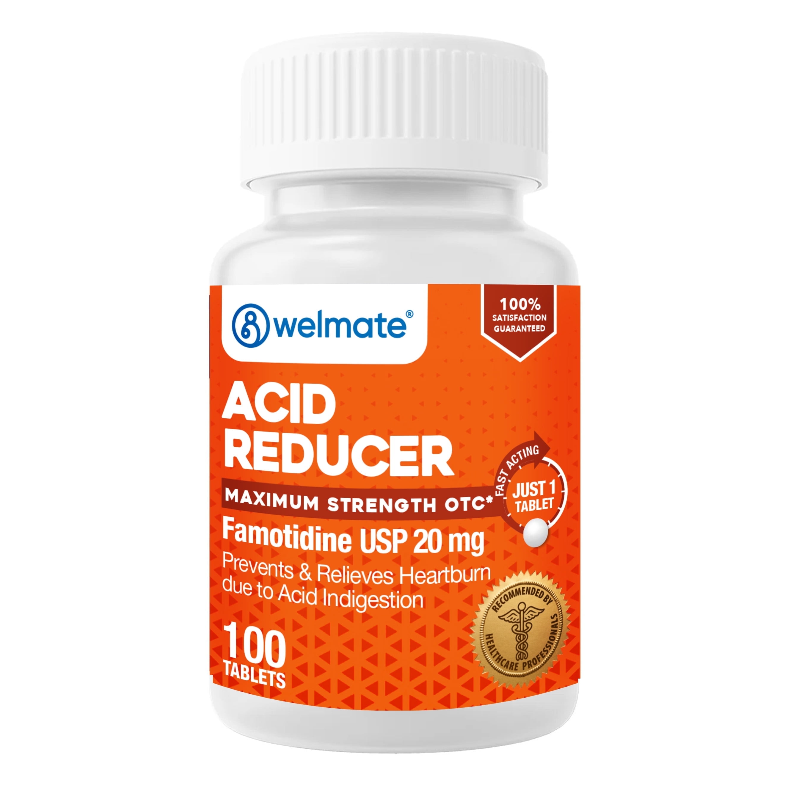 WELMATE Famotidine 20 mg |100 Count Tablets | Acid Reducer HSA/FSA Eligible