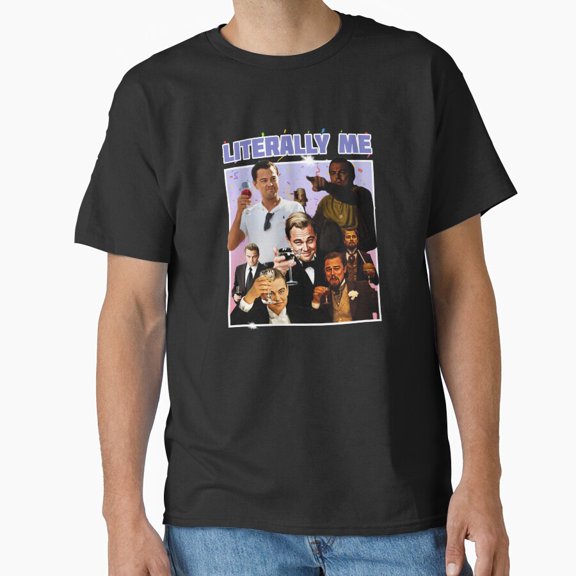 Famous Actor Wine Glass Toasting Meme Luxury Portrait Tee T-Shirt