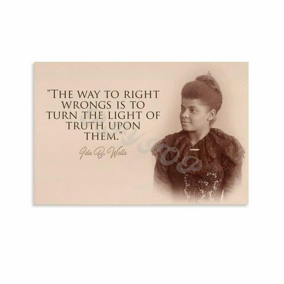 Famous African American Civil Rights Leader Ida B Wells Poster Inspirational Poster (3) Canvas Painting Wall Art Poster for Bedroom Living Room Decor
