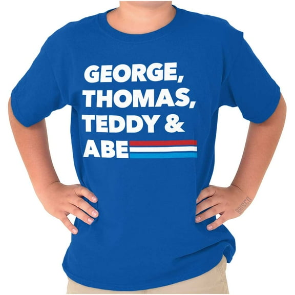 Famous American Monument Presidents Crewneck T Shirts Boy Girl Teen Brisco Brands XS