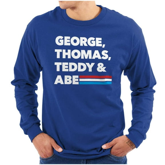 Famous American Monument Presidents Long Sleeve TShirt Men Women Brisco Brands L