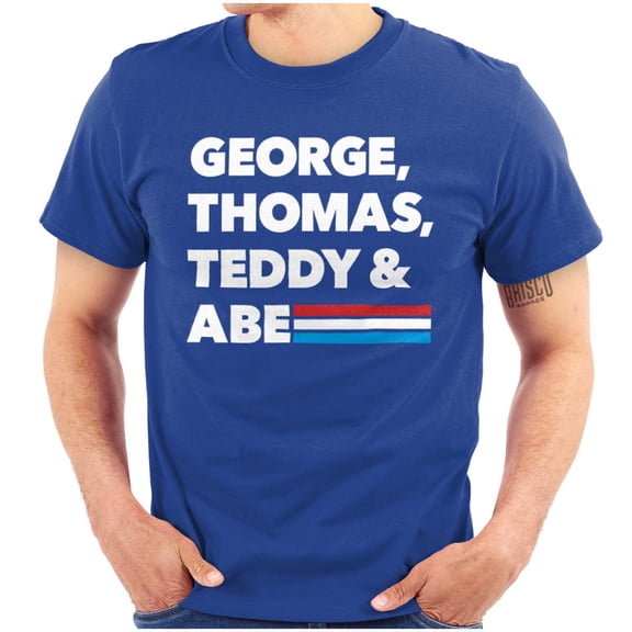 Famous American Monument Presidents Men's Graphic T Shirt Tees Brisco Brands S