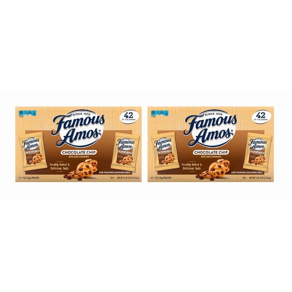 Famous Amos Cookies, Chocolate Chip, 2 oz, 42 ct 2PK