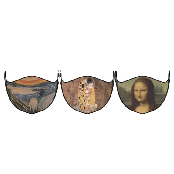 Famous Art Paintings (3-Pack) Reusable & Washable 2-Layer Non-Medical Face Mask