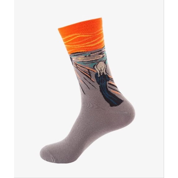 Famous Art Socks (Men's & Women's Sizes) Color: Scream, Size: Adult Medium