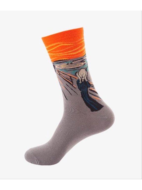 Famous Art Socks (Men's & Women's Sizes) Color: Scream, Size: Adult Medium