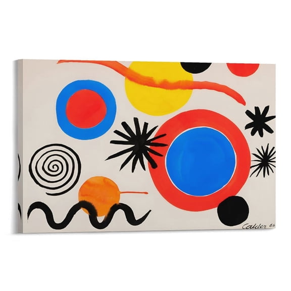 Famous Artist Alexander Calder, BLUE, WHITE & RED TARGET Art Poster Artworks Picture Print Poster Wall Art Painting Canvas Gift Decor Home Posters Decorative 16x24inch(40x60cm)