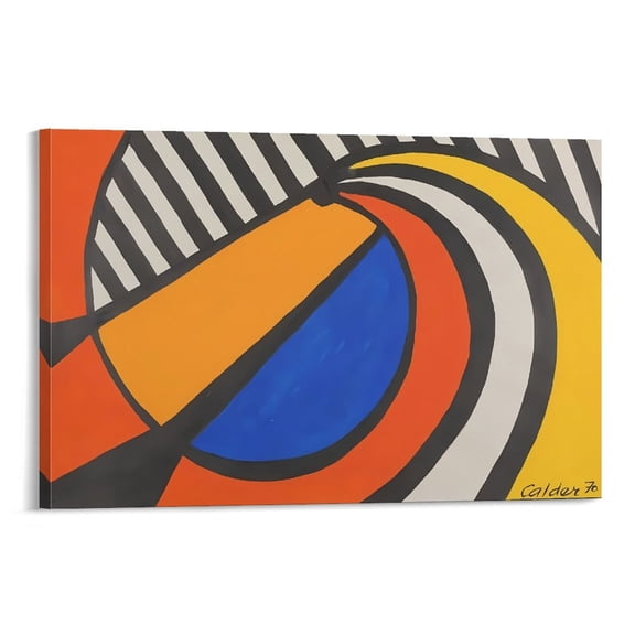 Famous Artist Alexander Calder Blue Half Circle Art Poster Canvas Art Poster and Wall Art Picture Print Modern Family bedroom Decor Posters 12x18inch(30x45cm)