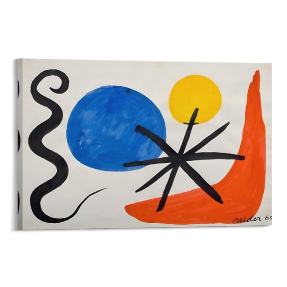 Famous Artist Alexander Calder Blue And Yellow Spheres Art Poster Art Poster Canvas Painting Decor Wall Print Photo Gifts Home Modern Decorative Posters 24x36inch(60x90cm)
