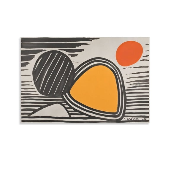 Famous Artist Alexander Calder Oeuf Au Plat Art Poster Wall Art Picture Painting Poster Canvas Print Posters Artworks Bedroom Living Room Decor 24x36inch(60x90cm)
