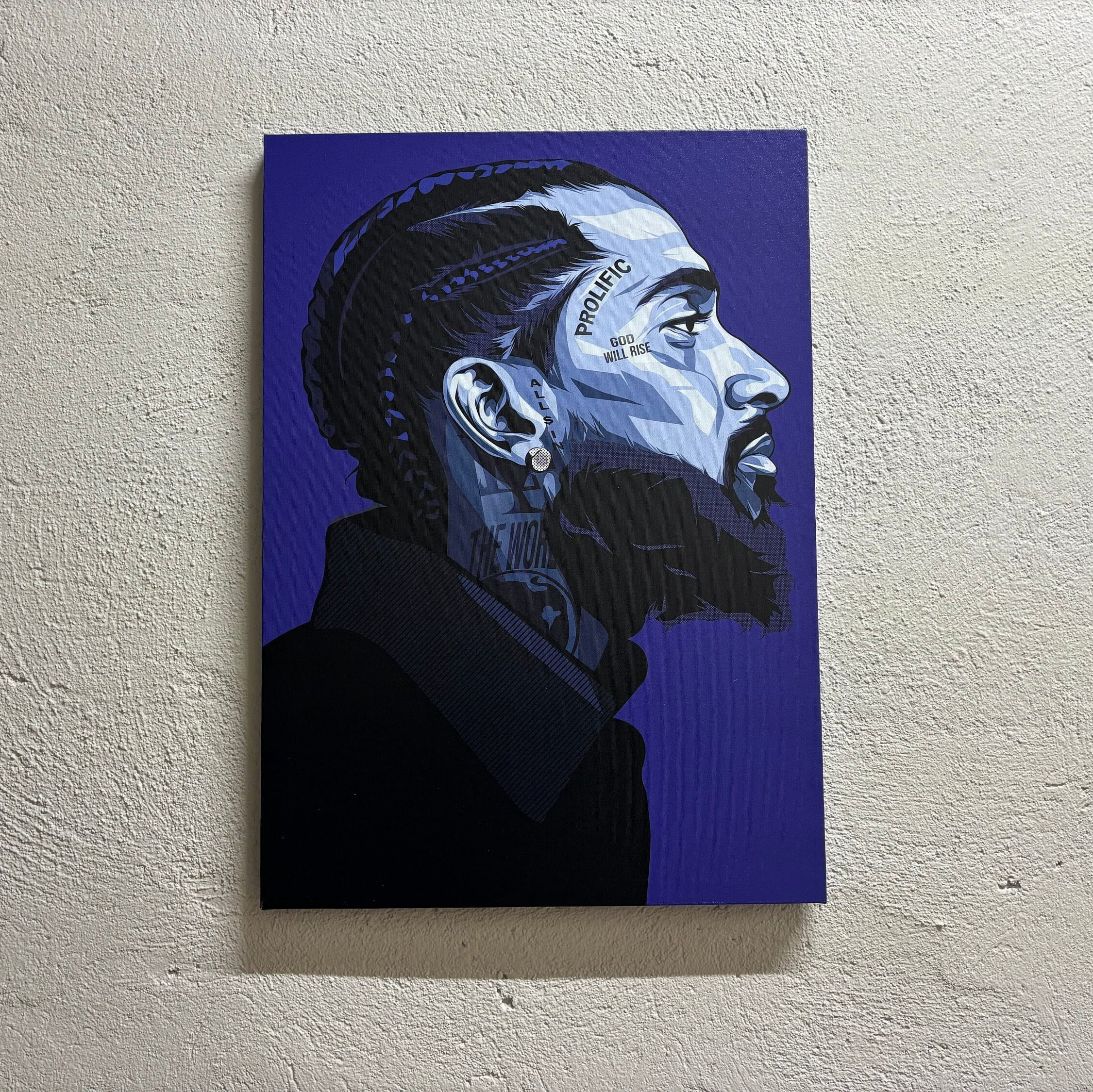 Famous Artwork, Music Art Canvas, American Singer Wall Decor, Nipsey