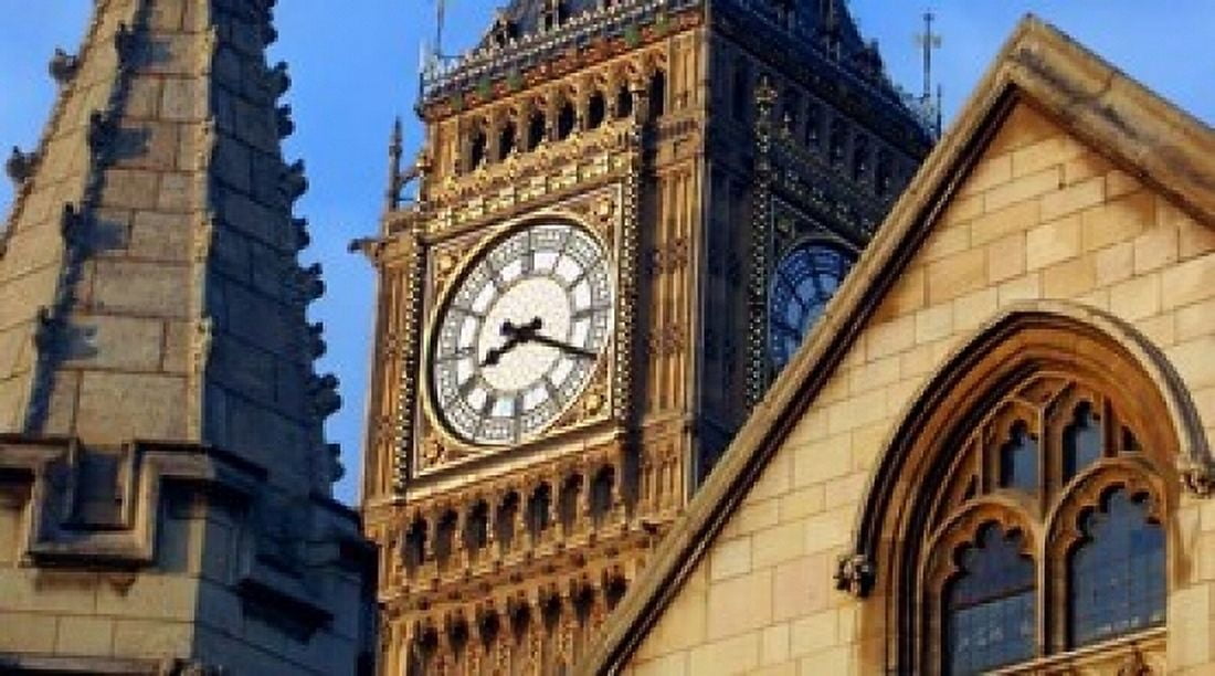 Famous Big Ben Clocktower London England Great Britian Canvas Art - Kymri Wilt DanitaDelimont (24 x 13)