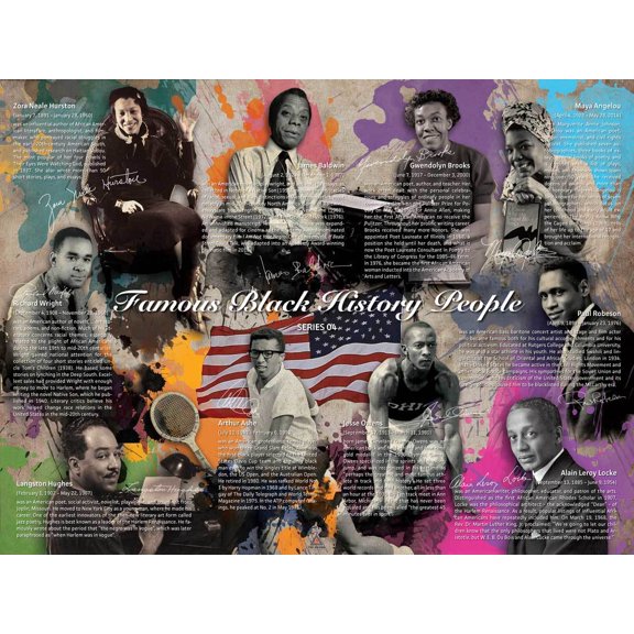 Famous Black History People Poster Series 04 (24x18)