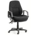 thumbnail image 1 of Interion Task Chair With Mid Back & Fixed Arms Fabric Black, 1 of 3