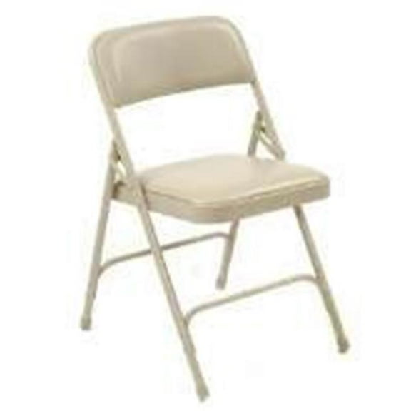 Famous Brand 951 Padded Vinyl Folding Chair Beige