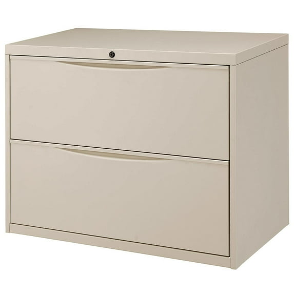 Famous Brand LF-36-2D-PUTTY 36 Premium Lateral File Cabinet 2 Drawer Putty