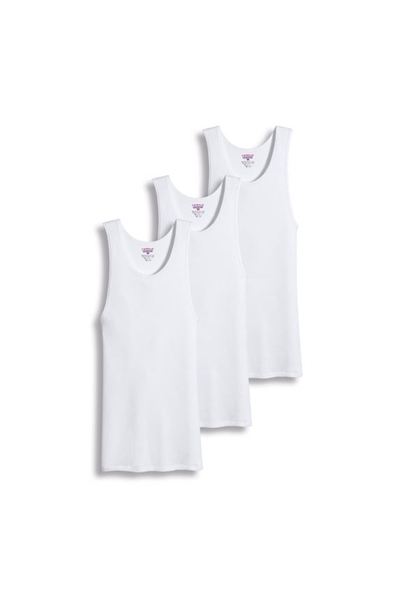 Ribbed Cotton Tank Top, 3 Pack (Men's)