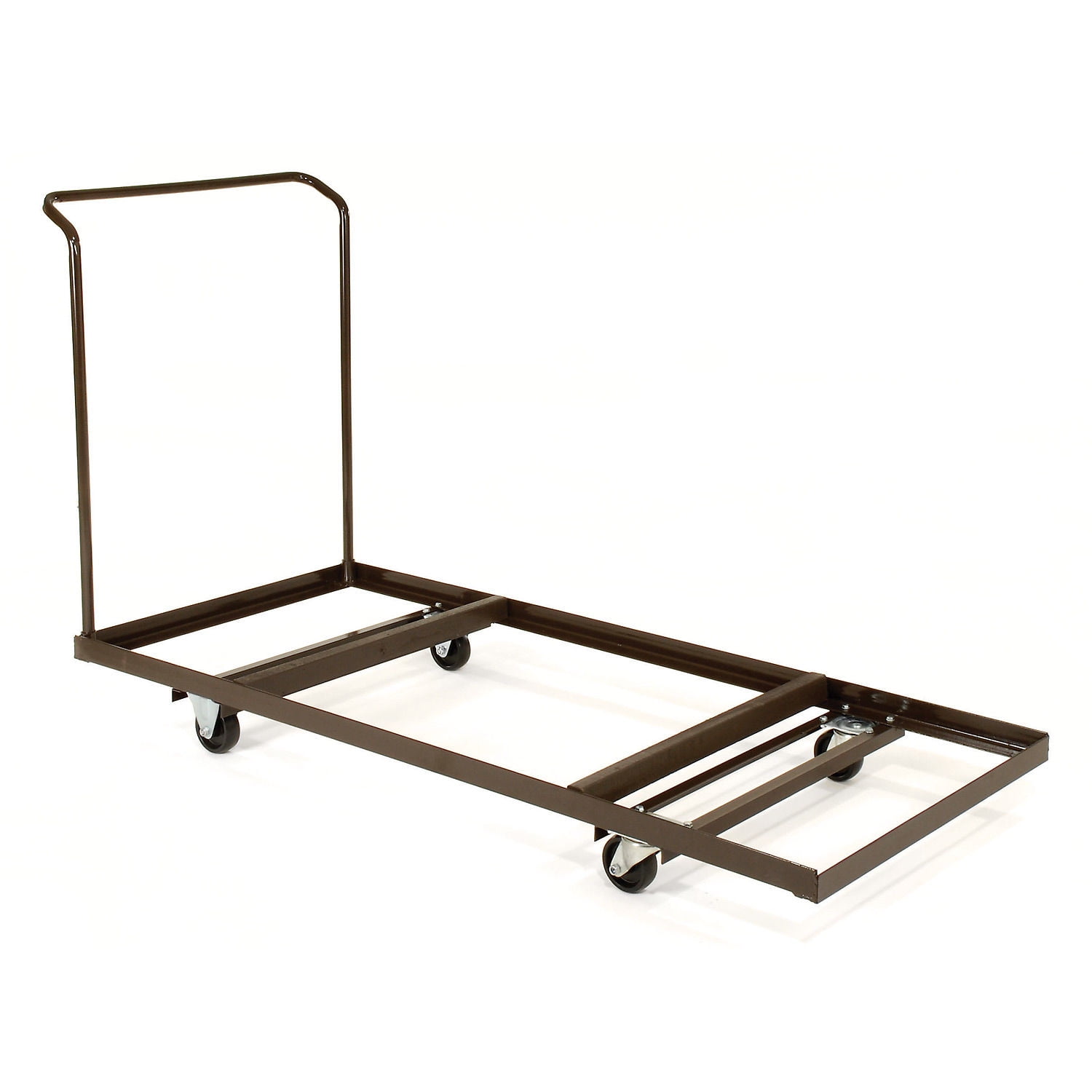 Heavy-Duty Black Steel Table Cart for Rectangular Tables