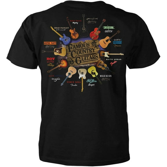 Famous C & W Country & Western Guitars Adult T-Shirt