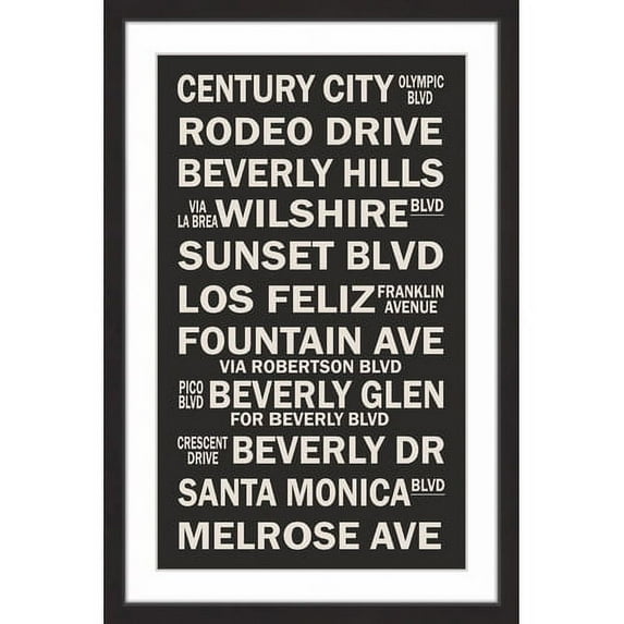 "Famous California" Framed Painting Art Print