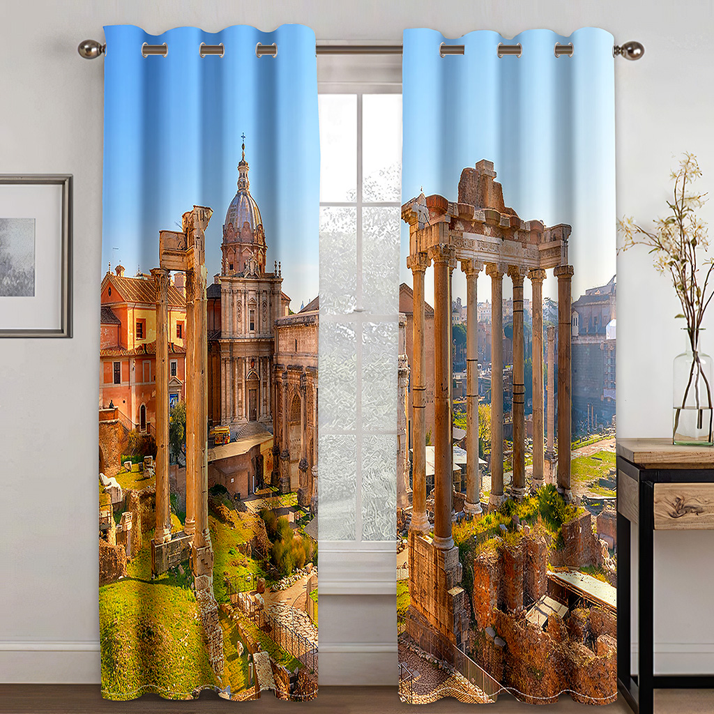 Photo inspiration: Gallery Detail: Famous City View Buildings Urban Archtecture Window Curtains Drapes For