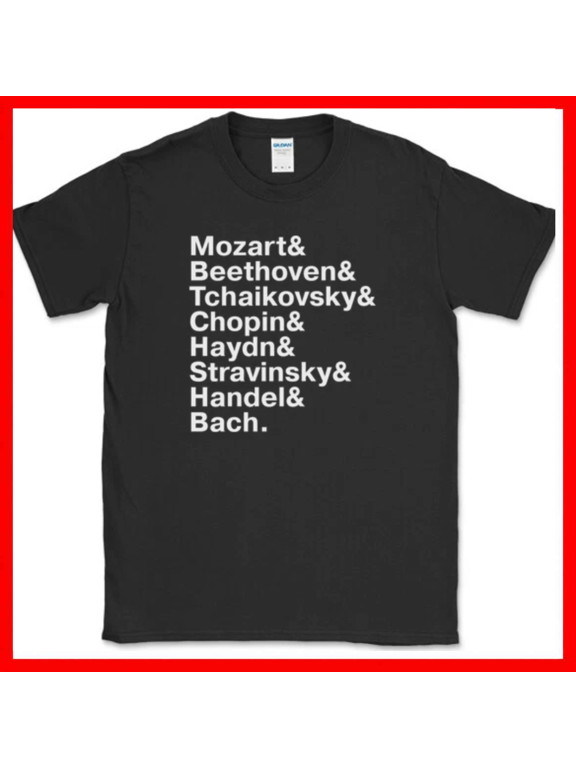 Famous Classical Composers Names Orchestra Music Unisex T Shirt up to 5XL