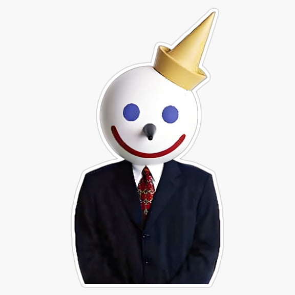 Famous Creepy Clown Restaurant Owner Fast Food Mascot Jack In The Box Portrait Decal For Car Sticker