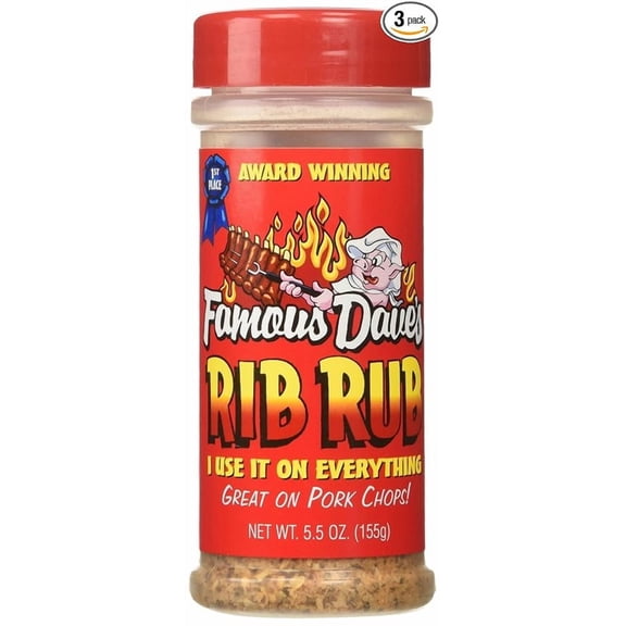 Famous Dave's - 3 pck, Rib Rub Seasoning (16.5 oz.)