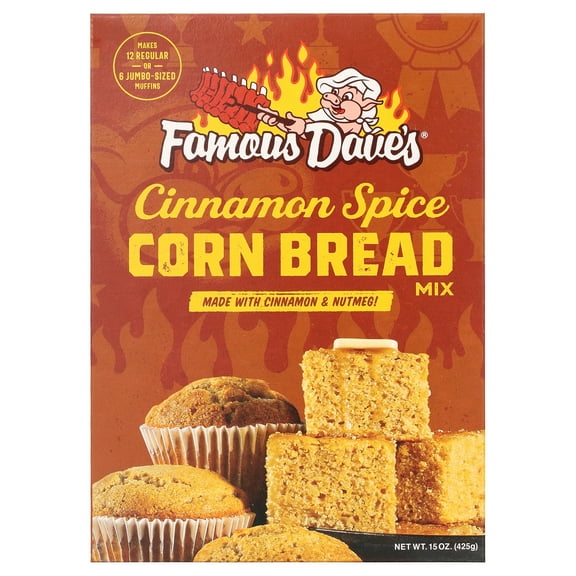Famous Dave's Cinnamon Spice Cornbread Muffin Mix, 15 oz