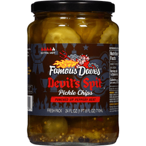 Famous Dave's Devil's Spitâ„¢ Pickle Chips, 24 fl oz Jar