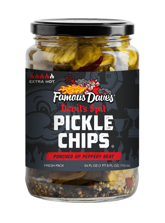 Famous Dave's Devil's Spit™ Pickle Chips, 24 fl oz Jar