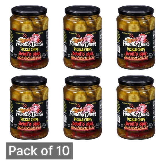 Famous Dave's Devil's Spit Pickle Chips - Pack of 10