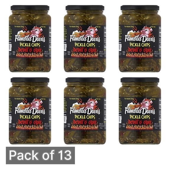 Famous Dave's Devil's Spit Pickle Chips - Pack of 13