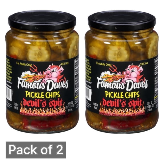 Famous Dave's Devil's Spit Pickle Chips - Pack of 2